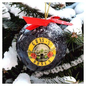 Guns N Roses Collectible 2014 GNR Roses & Pistols Logo Christmas Ornament